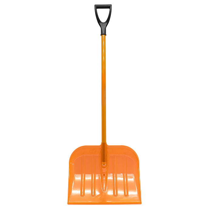 Лопата поликарбонат усиленная ал чер v-ручка 475х400мм "ПОЛИМАСТЕР"