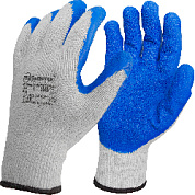 Перчатки рабочие х/б рельефный латексный облив, XL на подвесе